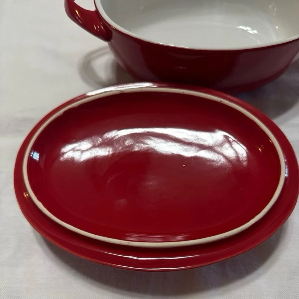 Crate&Barrel Cherry Red Casserole Dish